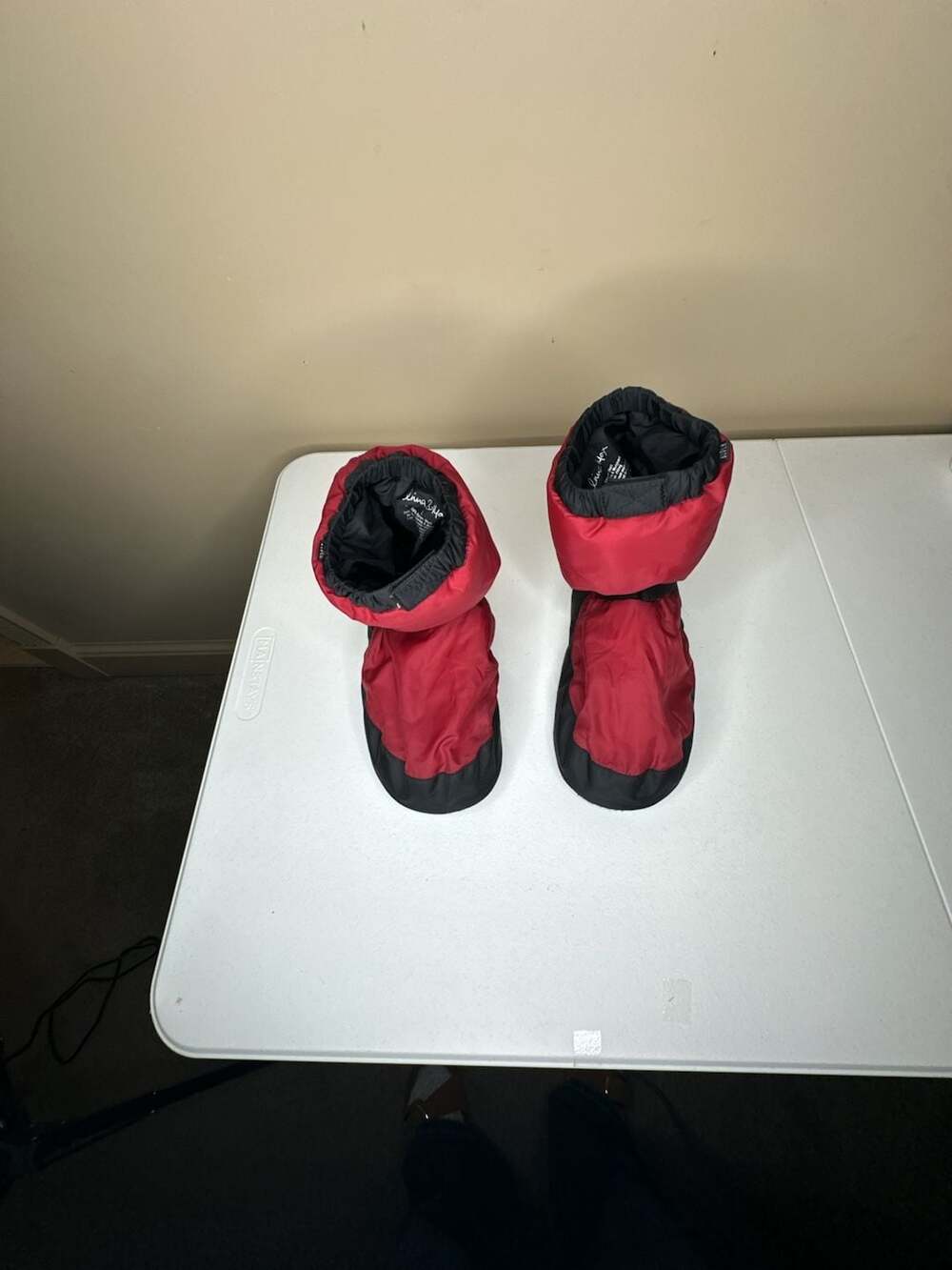Bloch Warm Up Booties Size L Red Black Dance Shoes